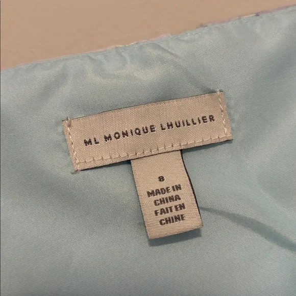 Monique Lhuillier Pastel Watercolor Cutout Midi Dress - Yellow, Lavender, Blue - Picture 2 of 6